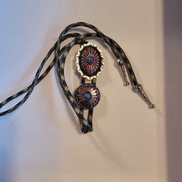 Bolo Tie with Cameo Colored Cord - Picture 5 of 12